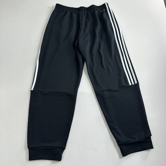 Adidas Sweatpants Black Climalite Fleece Graphic Logo Athletic Mens‎ Size Large - Picture 2 of 9